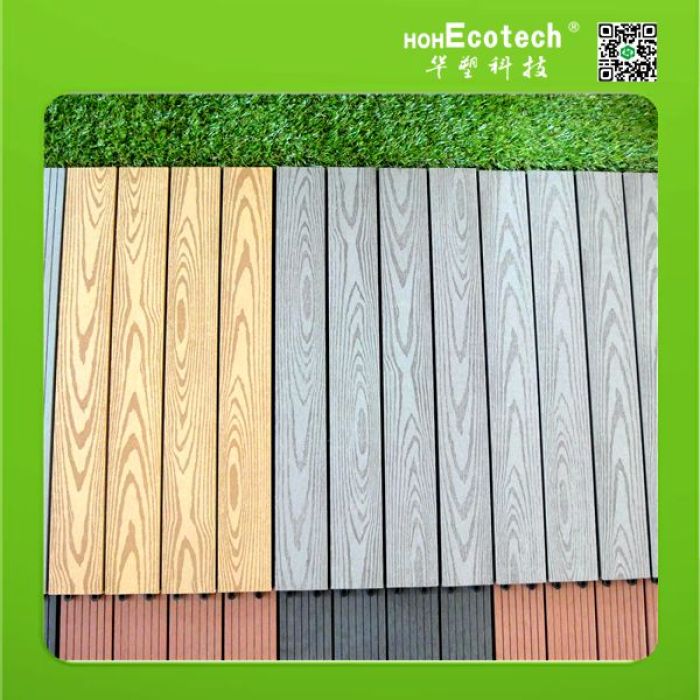 WPC Decks and Terrace snapping deck tiles
