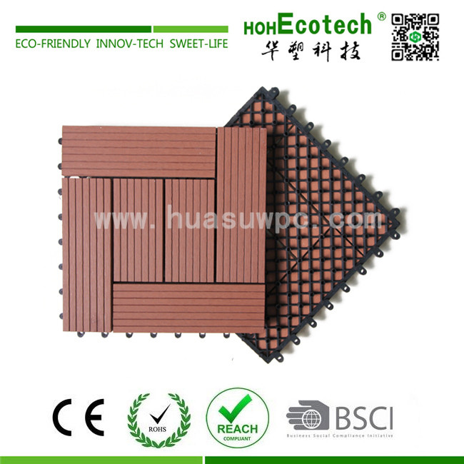 Easy install interlocking wood plastic composite diy deck tile | WPC ...