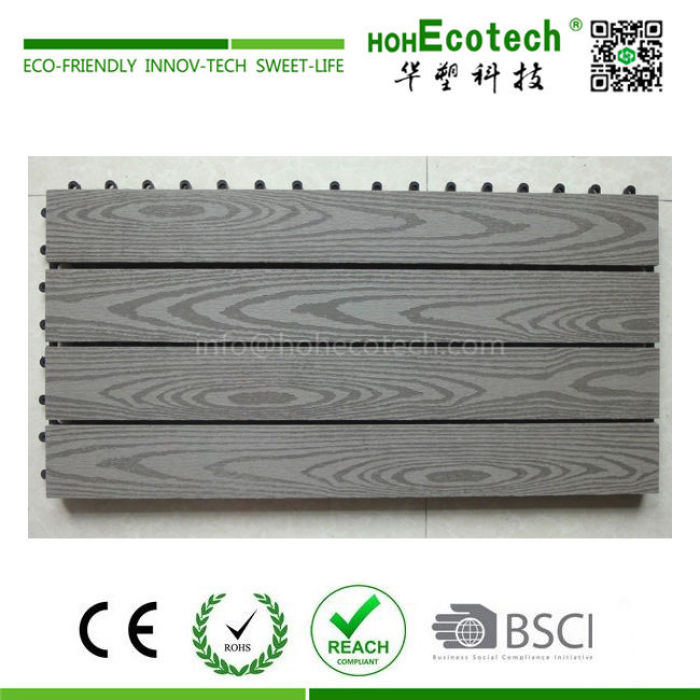 300*600 mm big size wpc interlocking deck tile