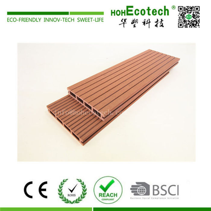 Low cost economic plastic wood composite deck boards