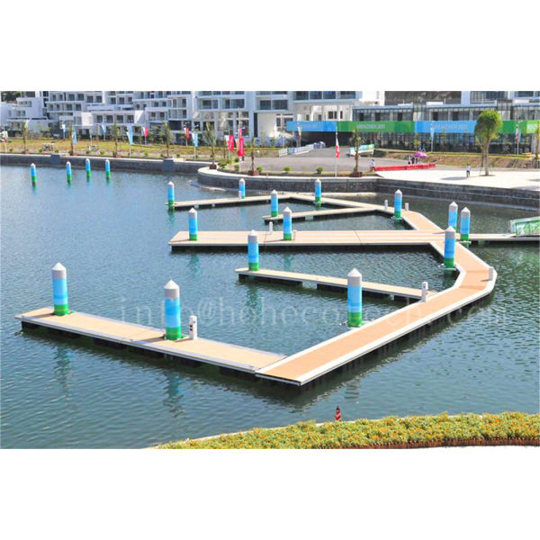 Wood plastic composite floating dock decking