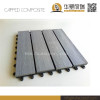 Wood plastic composite co-extrusion deck tile with brushing surface