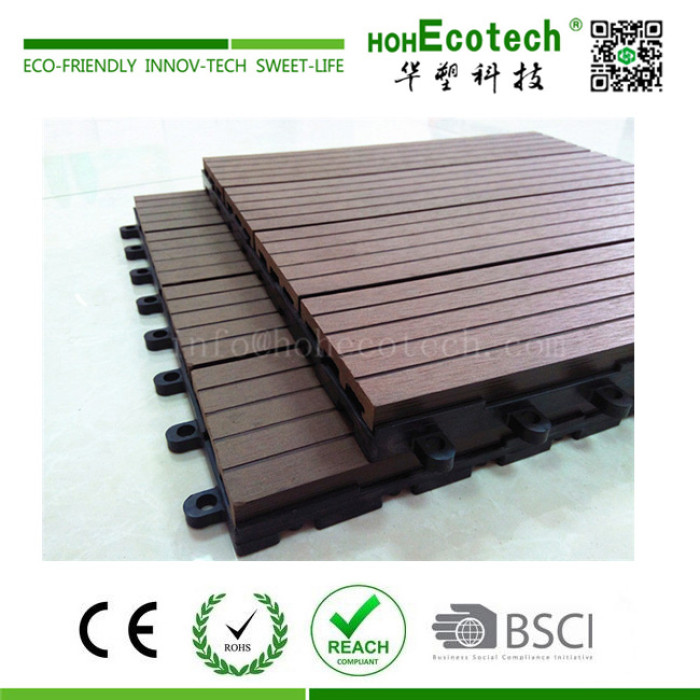 No painting easy install wood plastic composite decking tile