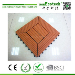 Anti Slip Sanding Surface Wood Plastic Composite Interlocking Deck Tiles