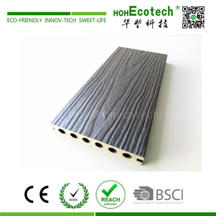 Co-extrusion wood plastic composite decking for riverbank