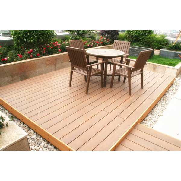 Outdoor co-extrusion wood plastic composite deck flooring