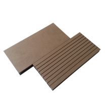 Grooved surface anti slip grey plastic wood composite deck
