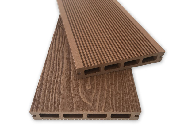 3D deep wood texture embossing wpc hollow decking