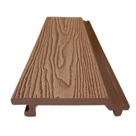 3D deep embossing mixed color wood plastic composite wall cladding