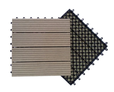 Plastic base interlocking fashion design wpc tile floor