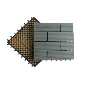 Plastic base hollow panel cheap wpc deck tile