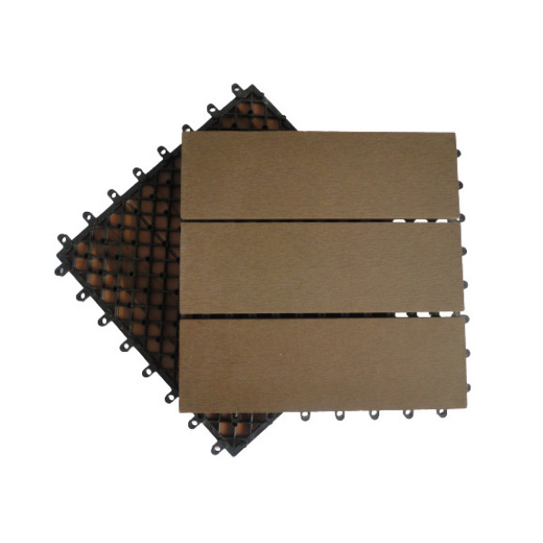 Anti-Rutsch-Schliff-Oberflächen-Holz-Kunststoff-Verbund-Ineinandergreifende Deck-Fliesen