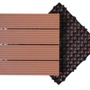 Piso de baldosas de cubierta de peso ligero con panel hueco de wpc