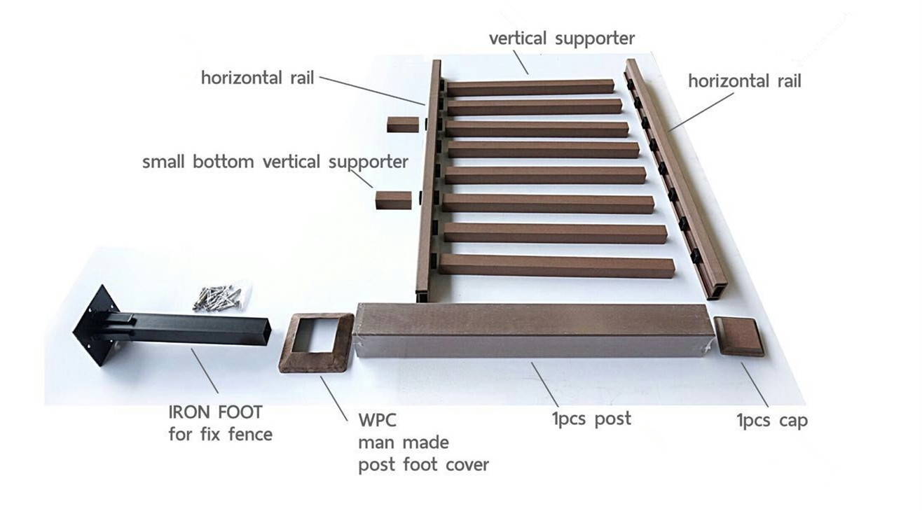wpc composite stair railing