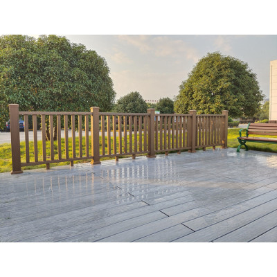 Outdoor easy installation co-extrusion wpc railing/ garden railing