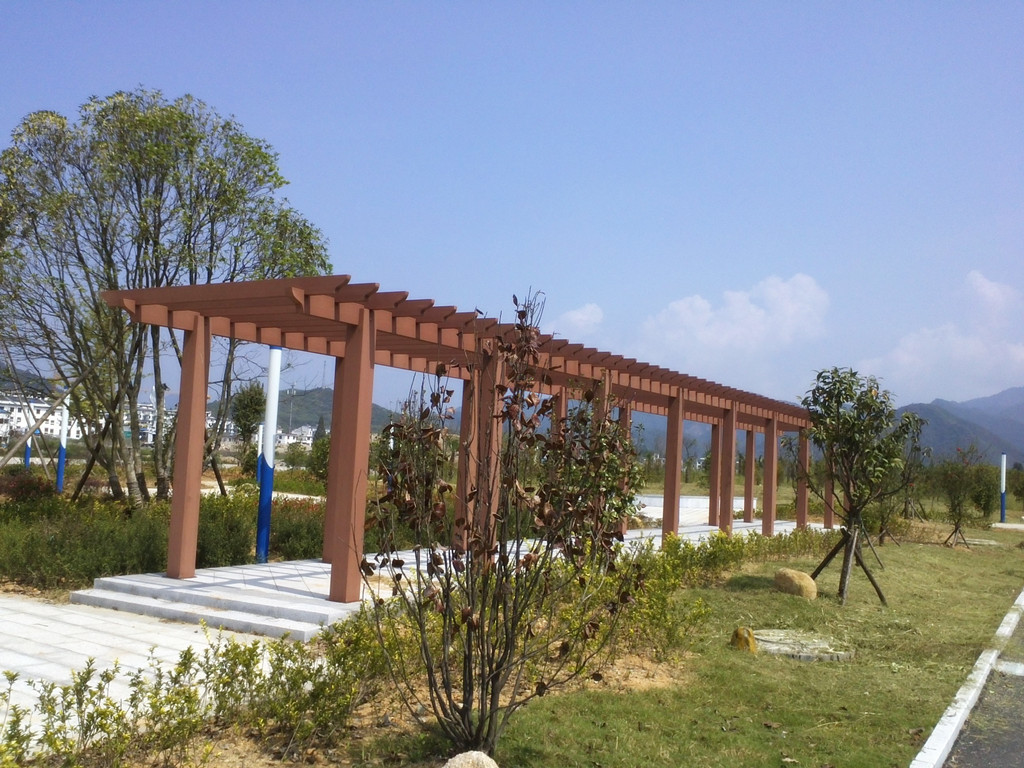 wood composite lumber pergola 