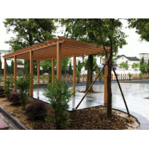 Fashion designed outdoor wood plastic composite pergola/wood composite lumber pergola for garden