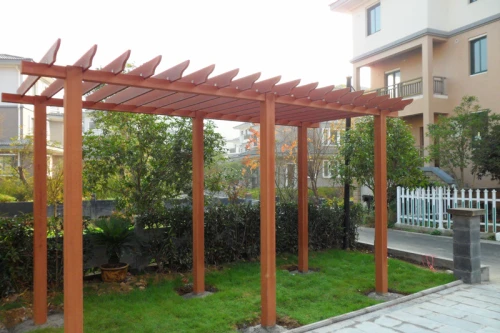 Pergola composita di plastica di legno all'aperto progettata alla moda/pergola di legname composito di legno per il giardino