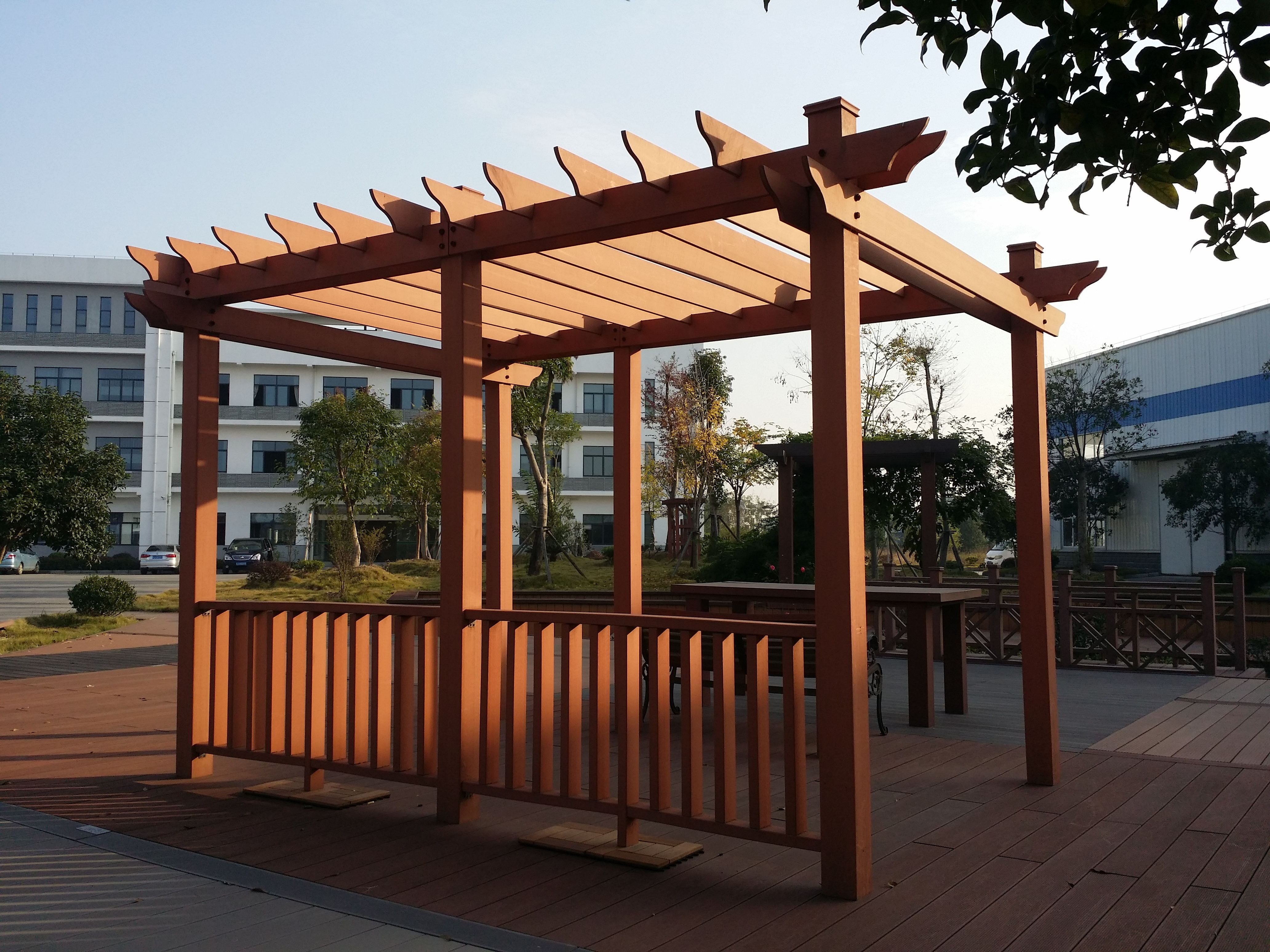 wood composite lumber pergola 