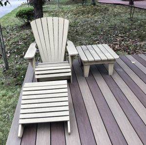 Qualitätsgarantie Holz-Kunststoff-Verbundbank WPC-Bank / Stühle im Freien
