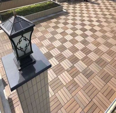 Low maintenance co-extrusion DIY balcony WPC tiles outdoor