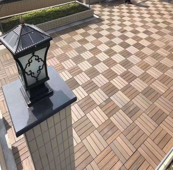 Low maintenance co-extrusion DIY balcony WPC tiles outdoor