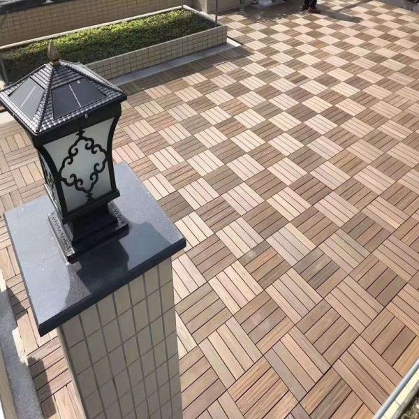 Low maintenance co-extrusion DIY balcony WPC tiles outdoor