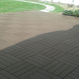 12*12 in wood grain DIY decking tile for patio