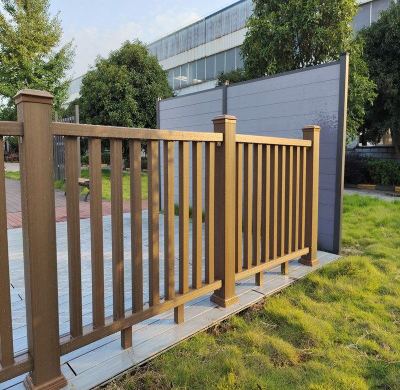Outdoor easy installation co-extrusion wpc railing/ garden railing