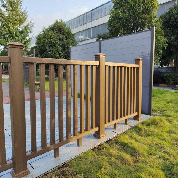 Outdoor easy installation co-extrusion wpc railing/ garden railing