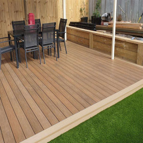 Solid Wpc Decking Patio Composite Decking Board Capped Composite Synthetic Wooden Decking For Garden