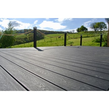 Deep wood grain WPC outdoor free sample deep embossing composite decking 3D waterproof WPC decking