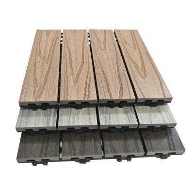 WPC Deck Tiles DIY Interlocking Decking Tiles Outdoor|Wood Plastic Composite Patio Deck Tiles
