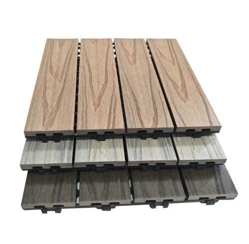 WPC Deck Tiles DIY Interlocking Decking Tiles Outdoor|Wood Plastic Composite Patio Deck Tiles