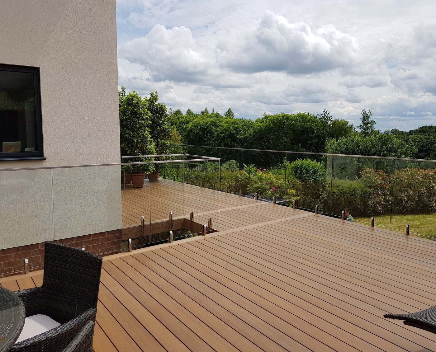 Outdoor composite decking application scene