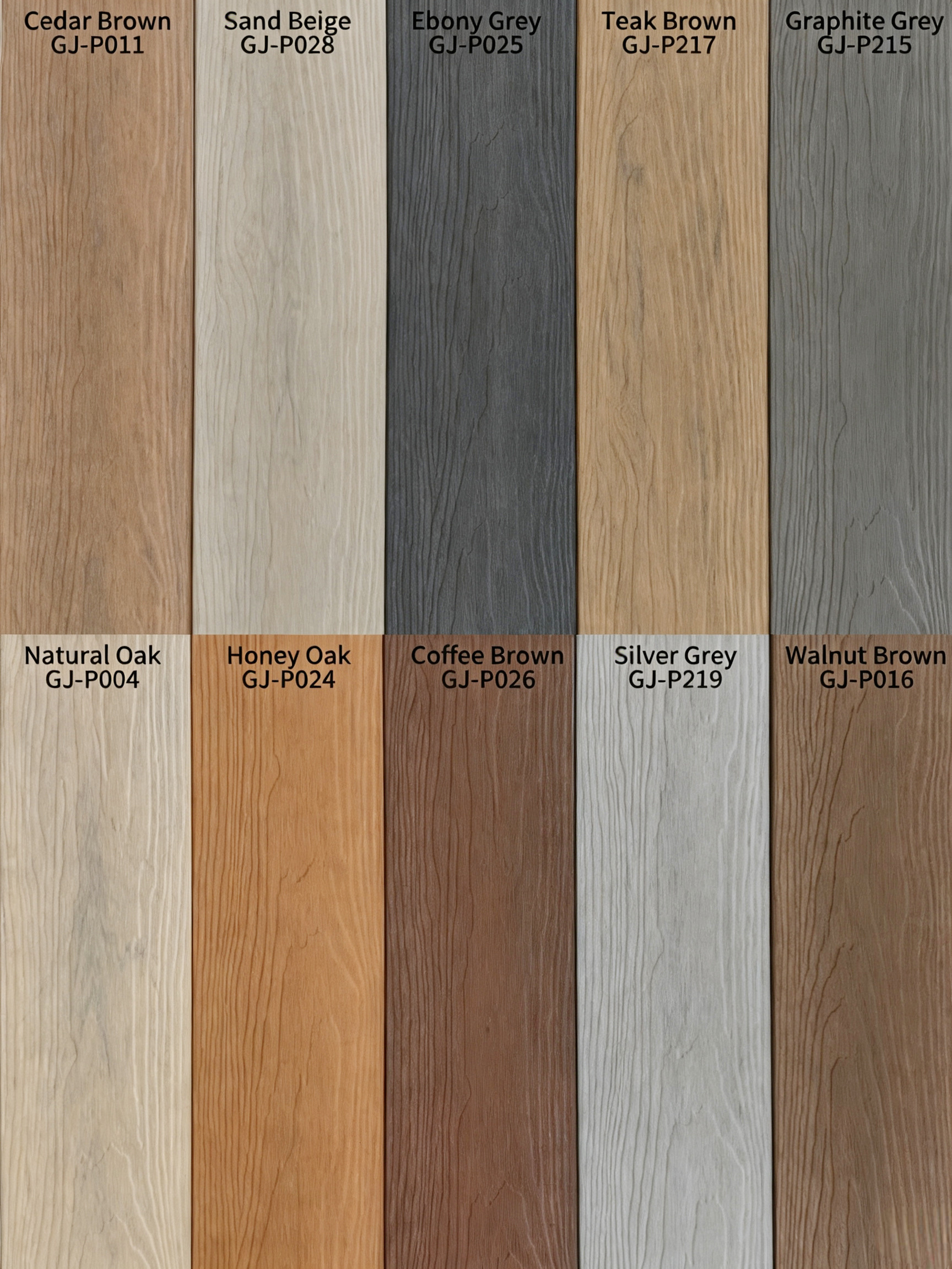 pvc decking board colour