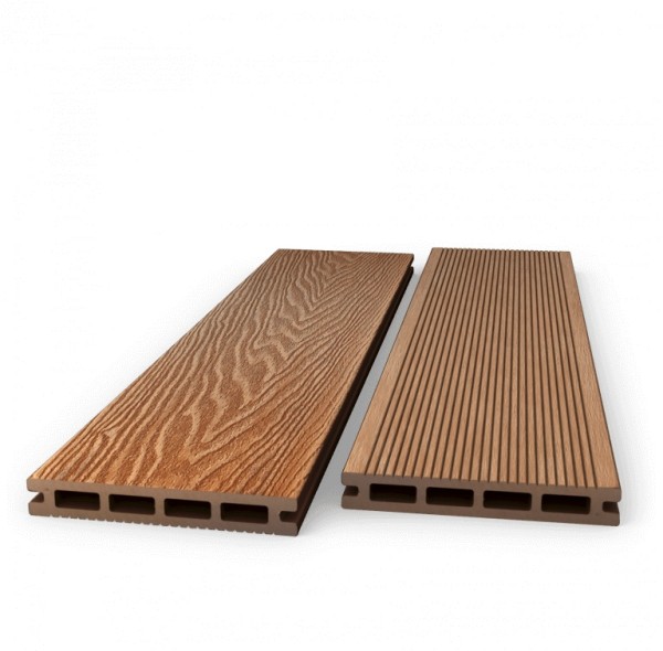 Decking compuesto plástico de madera del wpc de la pasarela del balcón del Anti-agua en relieve profundo de 146*25m m