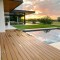 Modern design outdoor swimming pool decking/ Wood plastic composite wpc decking