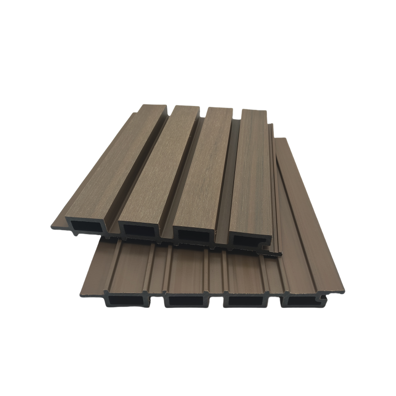 Wood plastic co-extrusion grooved cladding panel