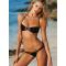 Charming Black halter strap and adjustable strap in back swimsuit for sexy women
