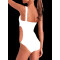 2012 Hot! Pure White Nylon Ladie's Swimwear Bikini set S/M/L