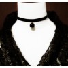 New arrival Ladies black short velvet strip necklace