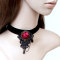 Hot selling vintage sexy black lace and velvet strip necklace