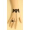 2012 New Fashion Simple Deisgn Lace Black flower Wristlet by handmade