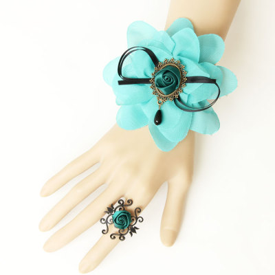 2012 fashion Design Bracelet Big Green Flower Decoration