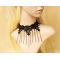 Hot selling black lace collar chain necklace wholesale