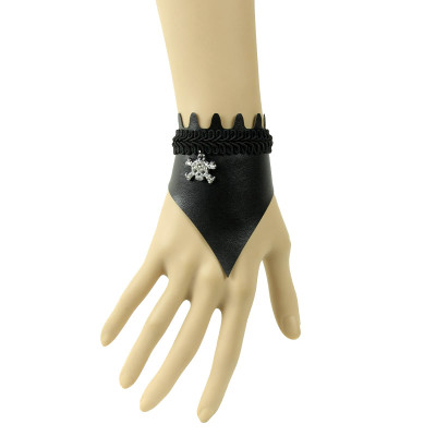 Black Color Artificial Leather Men's Bracelet