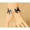 Bat Design Black Artificial Leather Bracelets for Women&Men
