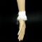 Beautiful White Feather With White Lace Bracelet