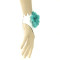 Big Green Woolen Flower White Leather Bracelet with competitive price